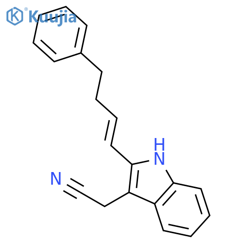 1H-Indole-3-acetonitrile, 2-[(1E)-4-phenyl-1-butenyl]- structure