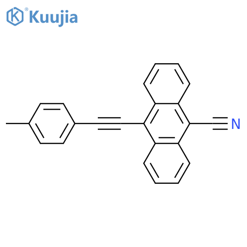 9-ANTHRACENECARBONITRILE, 10-[(4-METHYLPHENYL)ETHYNYL]- structure