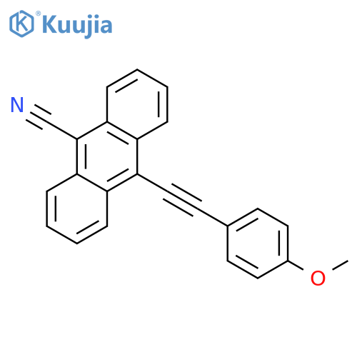 9-ANTHRACENECARBONITRILE, 10-[(4-METHOXYPHENYL)ETHYNYL]- structure