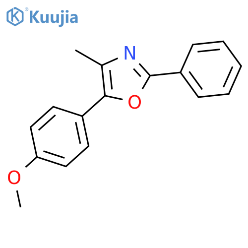 OXAZOLE, 5-(4-METHOXYPHENYL)-4-METHYL-2-PHENYL- structure