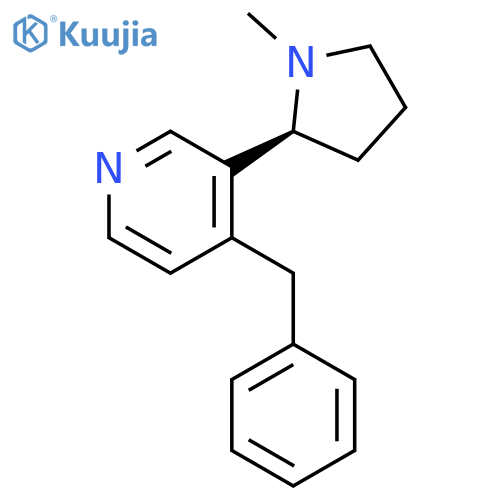Pyridine, 3-[(2S)-1-methyl-2-pyrrolidinyl]-4-(phenylmethyl)- structure