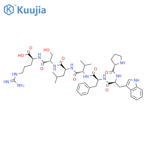 L-ARGININE, L-PROLYL-L-TRYPTOPHYL-L-PHENYLALANYL-L-VALYL-L-LEUCYL-L-SERYL- structure