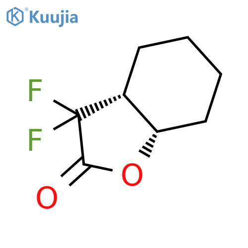 2(3H)-Benzofuranone, 3,3-difluorohexahydro-, (3aR,7aS)-rel- structure