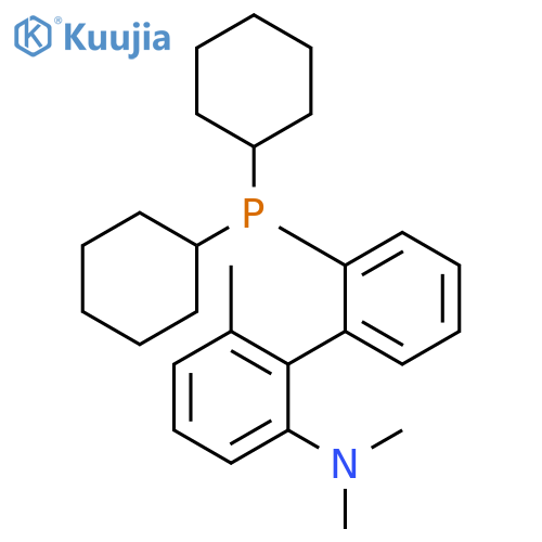 [1,1'-Biphenyl]-2-amine, 2'-(dicyclohexylphosphino)-N,N,6-trimethyl- structure