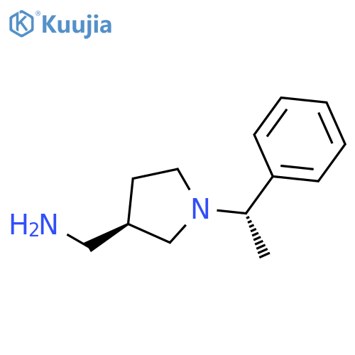 3-PYRROLIDINEMETHANAMINE, 1-[(1S)-1-PHENYLETHYL]-, (3R)- structure