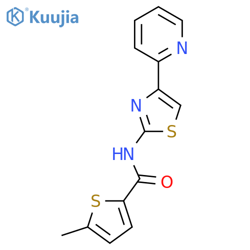 5-methyl-N-(4-pyridin-2-yl-1,3-thiazol-2-yl)thiophene-2-carboxamide structure