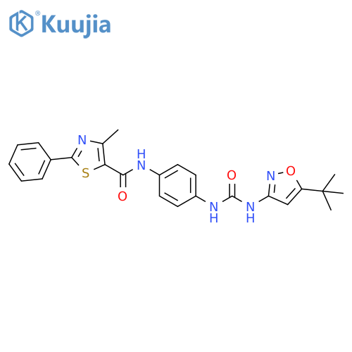 5-Thiazolecarboxamide,N-[4-[[[[5-(1,1-dimethylethyl)-3-isoxazolyl]amino]carbonyl]amino]phenyl]-4-methyl-2-phenyl- structure