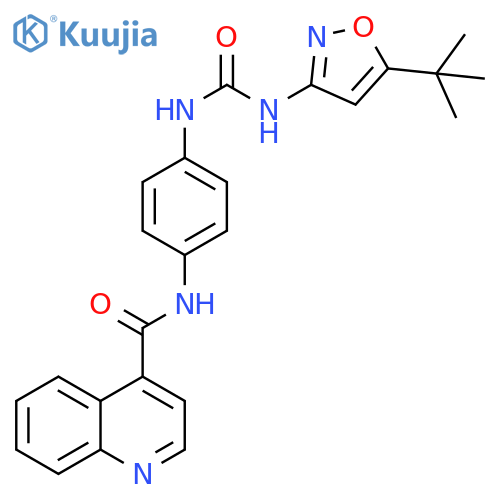 4-Quinolinecarboxamide,N-[4-[[[[5-(1,1-dimethylethyl)-3-isoxazolyl]amino]carbonyl]amino]phenyl]- structure