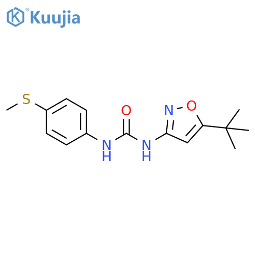Urea, N-[5-(1,1-dimethylethyl)-3-isoxazolyl]-N'-[4-(methylthio)phenyl]- structure