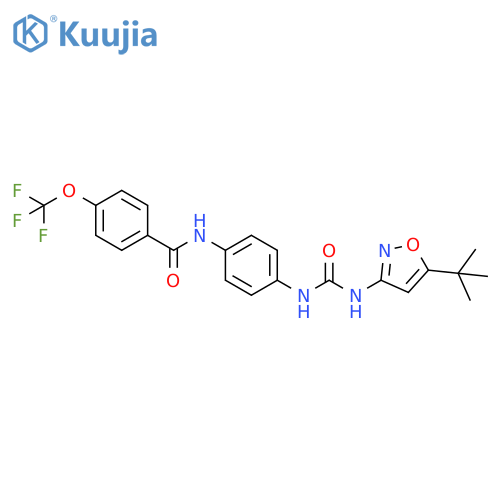 Benzamide,N-[4-[[[[5-(1,1-dimethylethyl)-3-isoxazolyl]amino]carbonyl]amino]phenyl]-4-(trifluoromethoxy)- structure