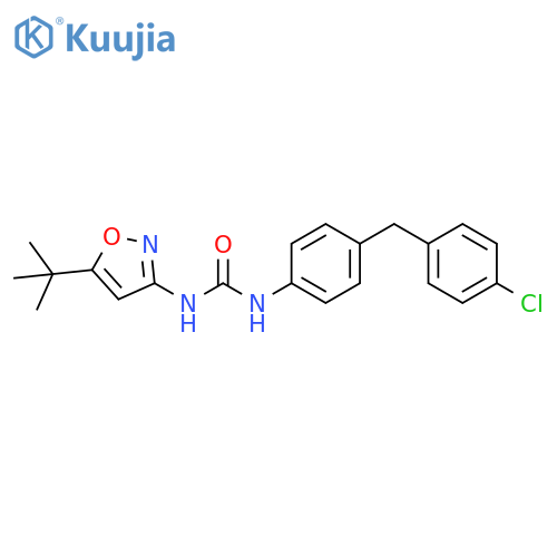 Urea,N-[4-[(4-chlorophenyl)methyl]phenyl]-N'-[5-(1,1-dimethylethyl)-3-isoxazolyl]- structure