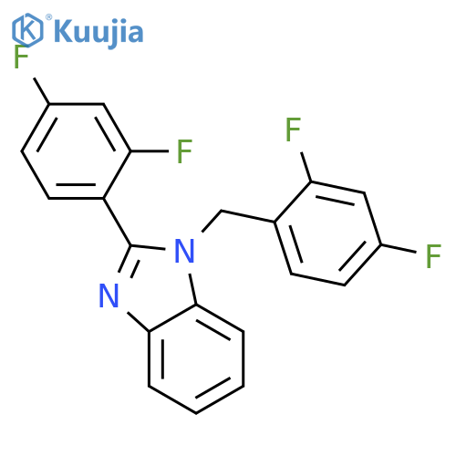 1H-Benzimidazole, 2-(2,4-difluorophenyl)-1-[(2,4-difluorophenyl)methyl]- structure