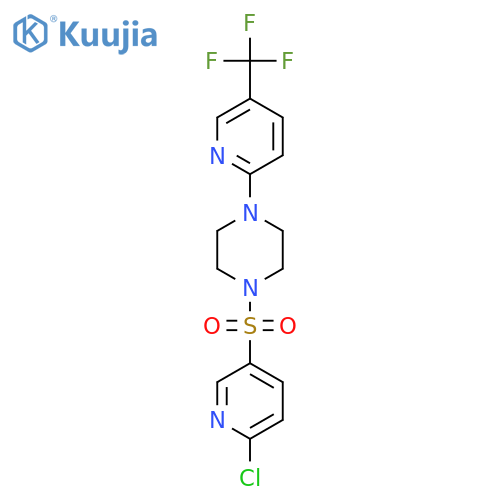 1-[(6-Chloropyridin-3-yl)sulfonyl]-4-[5-(trifluoromethyl)pyridin-2-yl]piperazine structure