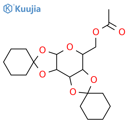 {dispirocyclohexane-1,4'-3,5,7,10,12pentaoxatricyclo7.3.0.0^{2,6}dodecane-11',1''-cyclohexane-8'-yl}methyl acetate structure