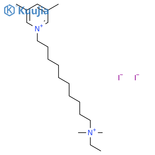 Pyridinium, 1-[10-(ethyldimethylammonio)decyl]-3,5-dimethyl-, diiodide structure