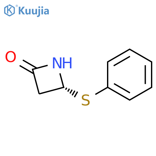 2-Azetidinone, 4-(phenylthio)-, (R)- structure