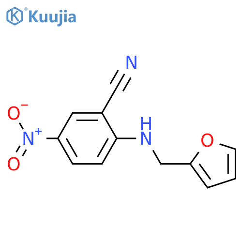 2-(2-Furylmethyl)amino-5-nitrobenzonitrile structure