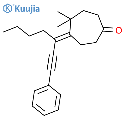 Cycloheptanone, 4,4-dimethyl-5-[1-(phenylethynyl)pentylidene]-, (5Z)- structure