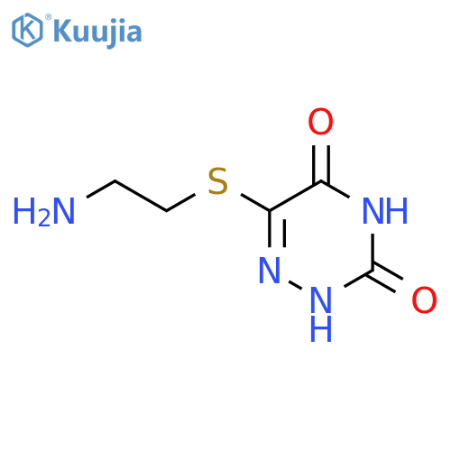 6-(2-aminoethyl)sulfanyl-2,3,4,5-tetrahydro-1,2,4-triazine-3,5-dione structure