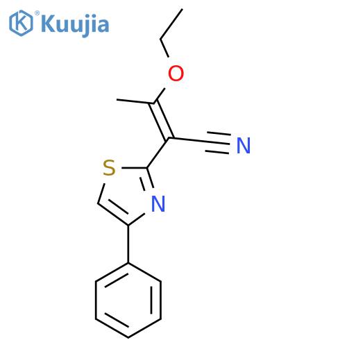 3-Ethoxy-2-(4-phenyl-1,3-thiazol-2-yl)but-2-enenitrile structure