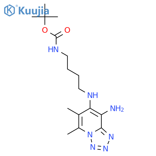 Carbamic acid,[4-[(8-amino-5,6-dimethyltetrazolo[1,5-a]pyridin-7-yl)amino]butyl]-,1,1-dimethylethyl ester structure