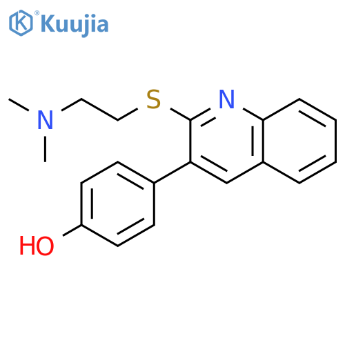 PHENOL, 4-[2-[[2-(DIMETHYLAMINO)ETHYL]THIO]-3-QUINOLINYL]- structure