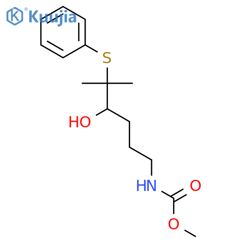 CARBAMIC ACID, [4-HYDROXY-5-METHYL-5-(PHENYLTHIO)HEXYL]-, METHYL ESTER structure