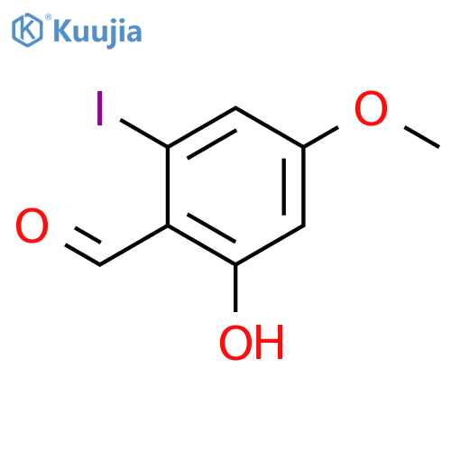 Benzaldehyde, 2-hydroxy-6-iodo-4-methoxy- structure