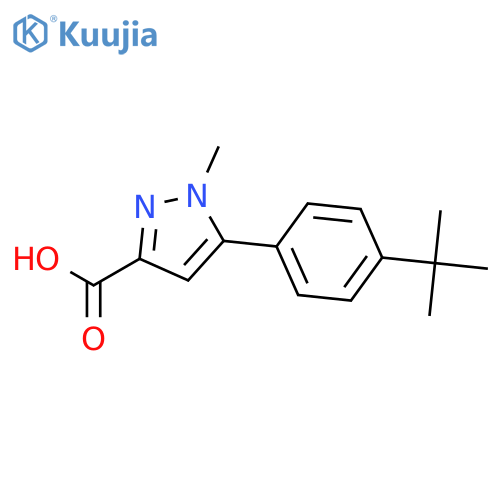 1H-Pyrazole-3-carboxylic acid, 5-[4-(1,1-dimethylethyl)phenyl]-1-methyl- structure