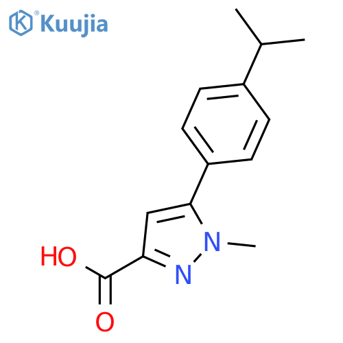 1H-Pyrazole-3-carboxylic acid, 1-methyl-5-[4-(1-methylethyl)phenyl]- structure