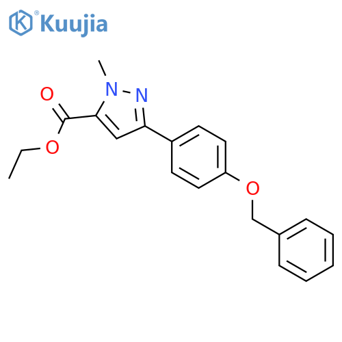 1H-Pyrazole-5-carboxylic acid, 1-methyl-3-[4-(phenylmethoxy)phenyl]-,ethyl ester structure
