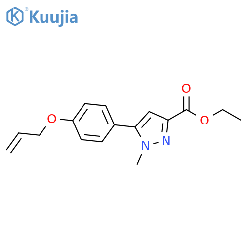 1H-Pyrazole-3-carboxylic acid, 1-methyl-5-[4-(2-propenyloxy)phenyl]-,ethyl ester structure