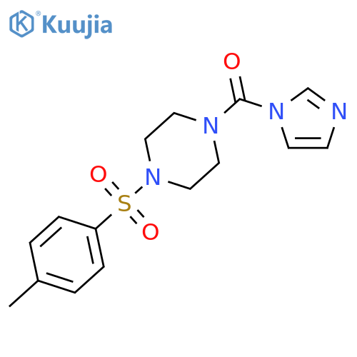 1-(1H-imidazole-1-carbonyl)-4-(4-methylbenzenesulfonyl)piperazine structure