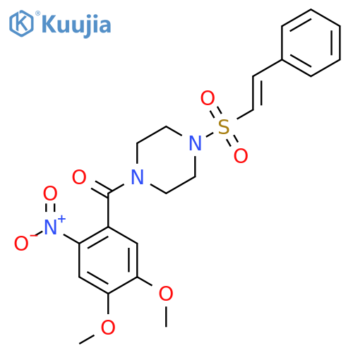 1-(4,5-Dimethoxy-2-nitrobenzoyl)-4-(2-phenylethenesulfonyl)piperazine structure