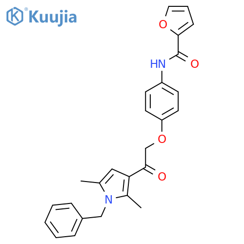 N-(4-(2-(1-Benzyl-2,5-dimethyl-1H-pyrrol-3-yl)-2-oxoethoxy)phenyl)furan-2-carboxamide structure