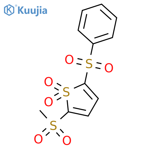 Thiophene, 2-(methylsulfonyl)-5-(phenylsulfonyl)-, 1,1-dioxide structure
