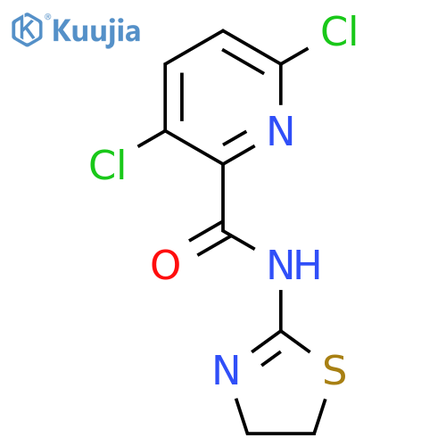 3,6-dichloro-N-(4,5-dihydro-1,3-thiazol-2-yl)pyridine-2-carboxamide structure
