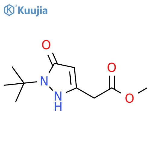 Methyl 2-(1-tert-butyl-5-oxo-2,5-dihydro-1H-pyrazol-3-yl)acetate structure