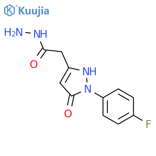 2-1-(4-fluorophenyl)-5-oxo-2,5-dihydro-1H-pyrazol-3-ylacetohydrazide structure