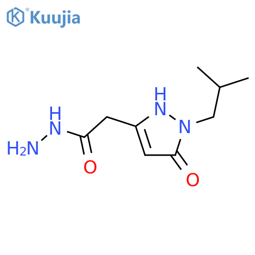 2-1-(2-methylpropyl)-5-oxo-2,5-dihydro-1H-pyrazol-3-ylacetohydrazide structure
