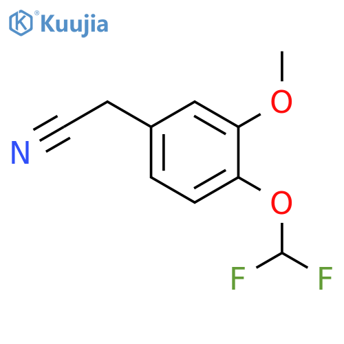 2-4-(difluoromethoxy)-3-methoxyphenylacetonitrile structure