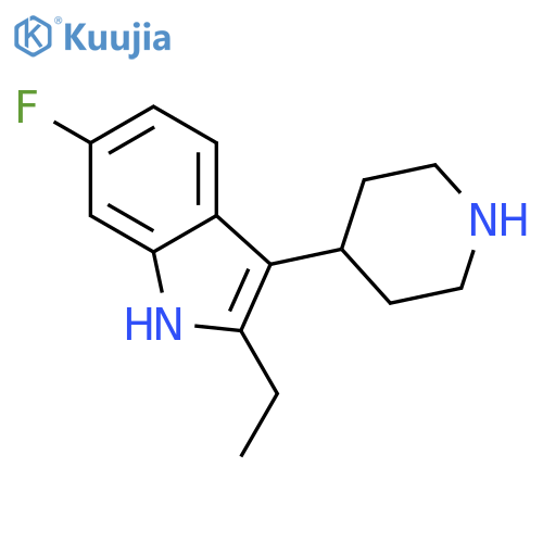 1H-INDOLE, 2-ETHYL-6-FLUORO-3-(4-PIPERIDINYL)- structure
