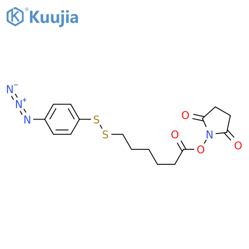 Hexanoic acid,6-[(4-azidophenyl)dithio]-, 2,5-dioxo-1-pyrrolidinyl ester structure