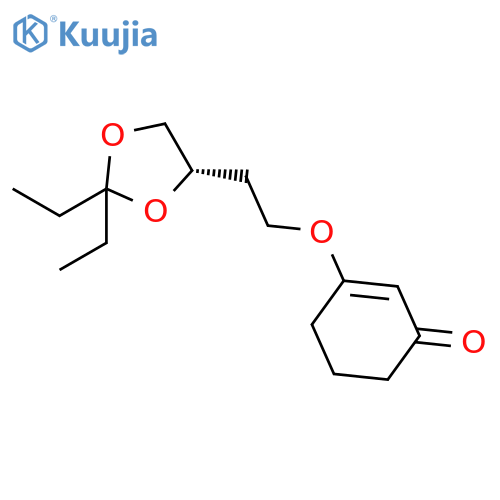 2-Cyclohexen-1-one, 3-[2-[(4S)-2,2-diethyl-1,3-dioxolan-4-yl]ethoxy]- structure