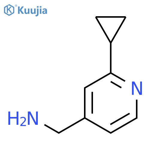 (2-cyclopropyl-4-pyridyl)methanamine structure