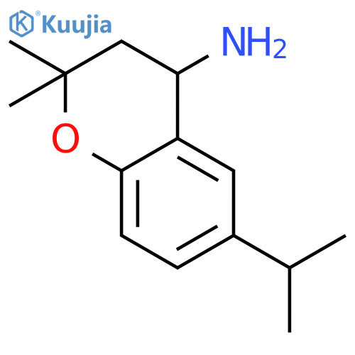 2H-1-Benzopyran-4-amine, 3,4-dihydro-2,2-dimethyl-6-(1-methylethyl)- structure