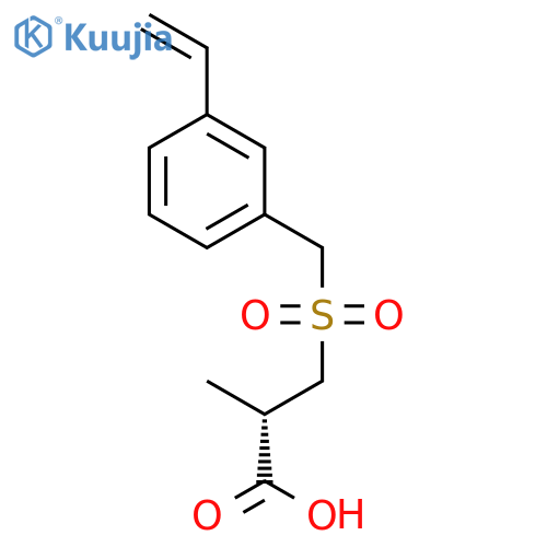 Propanoic acid, 3-[[(3-ethenylphenyl)methyl]sulfonyl]-2-methyl-, (2S)- structure