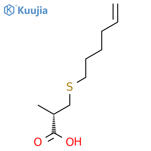 Propanoic acid, 3-(5-hexenylthio)-2-methyl-, (2S)- structure