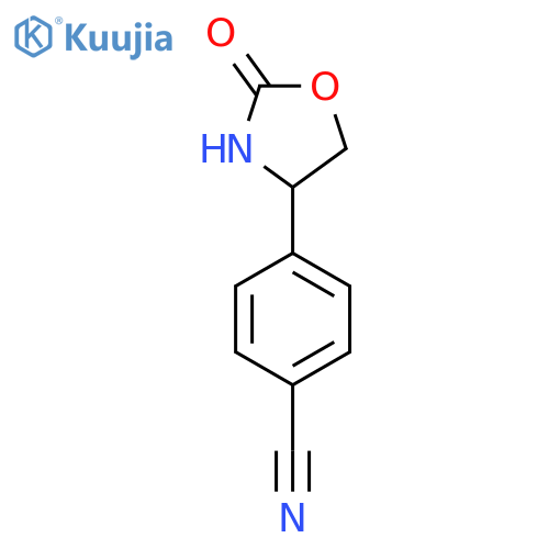 4-(2-oxo-1,3-oxazolidin-4-yl)benzonitrile structure