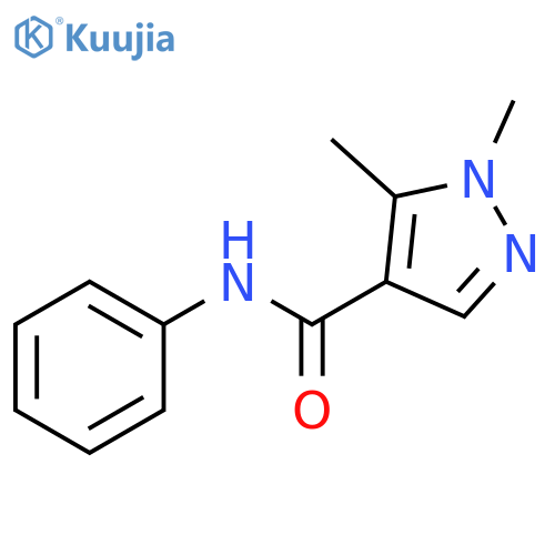 1H-Pyrazole-4-carboxamide, 1,5-dimethyl-N-phenyl- structure